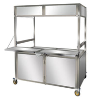 Foldable Stainless Steel Mobile Food Cart image preview