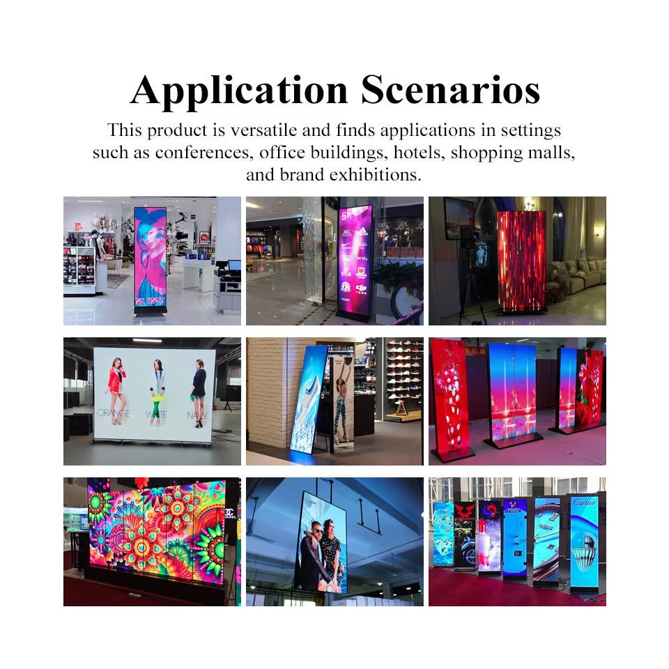 Modular LED Poster Display — Free-Standing GOB Screen