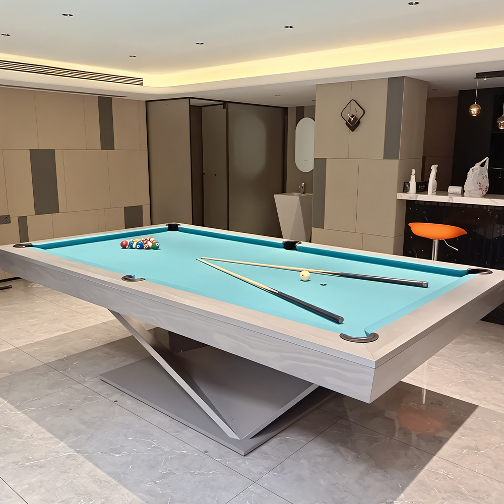 Custom-Design Solid Wood Pool Table — Slate Bed Billiard Table