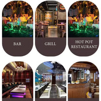 Modern Bar Furniture Set — Cross-Back Chairs &amp; Wood-Top Tables image preview