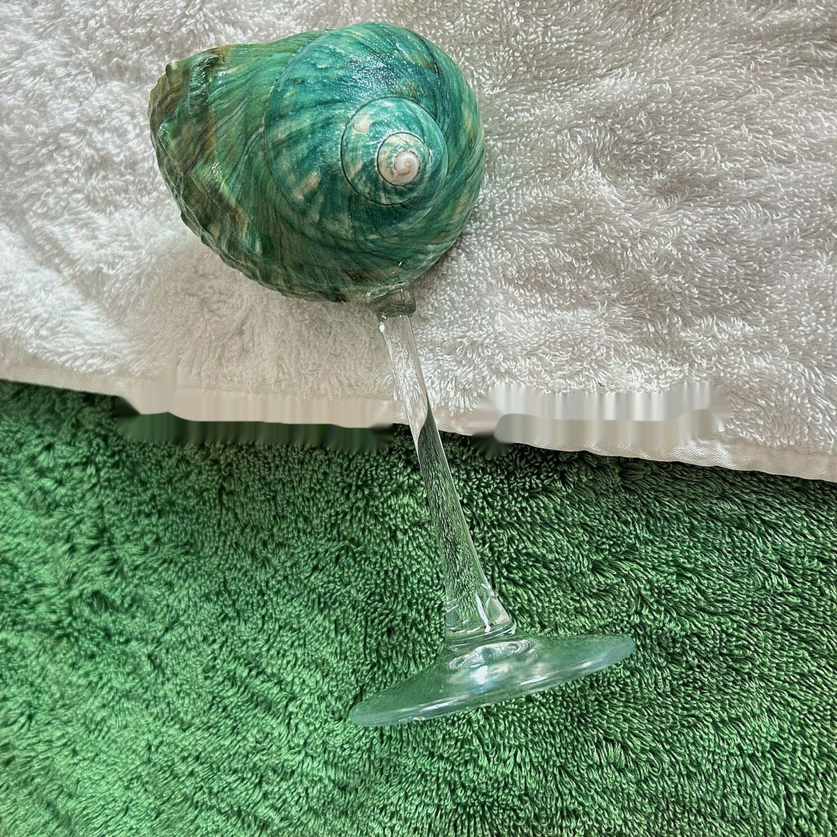 Handmade Shell Cocktail Glasses, style Mediterranean