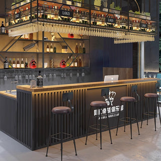 Mostrador de recepción y bar de estilo industrial — Hierro forjado, a medida