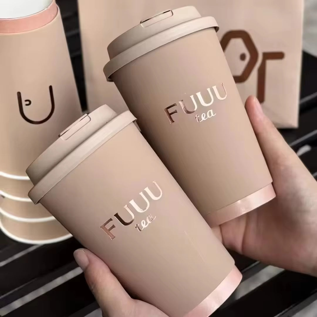 Custom-Printed Biodegradable Paper Coffee Cups