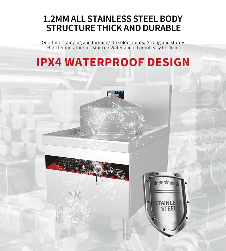 Commercial Induction Bun Steamer — 7-Hole, 18 kW