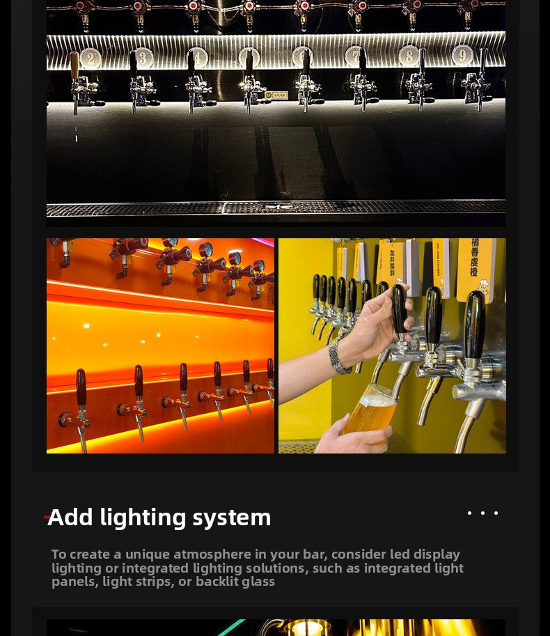 Commercial Draft Beer Dispenser — Air-Cooled Multi-Tap System