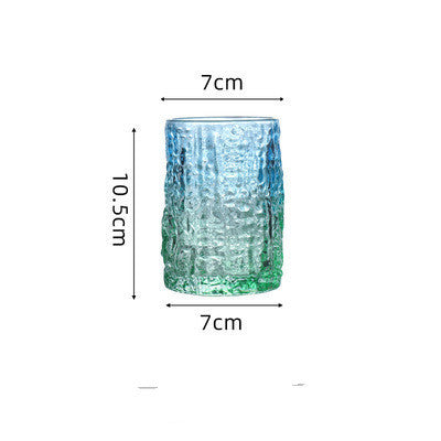 Gradient Color Glass with Tree Texture