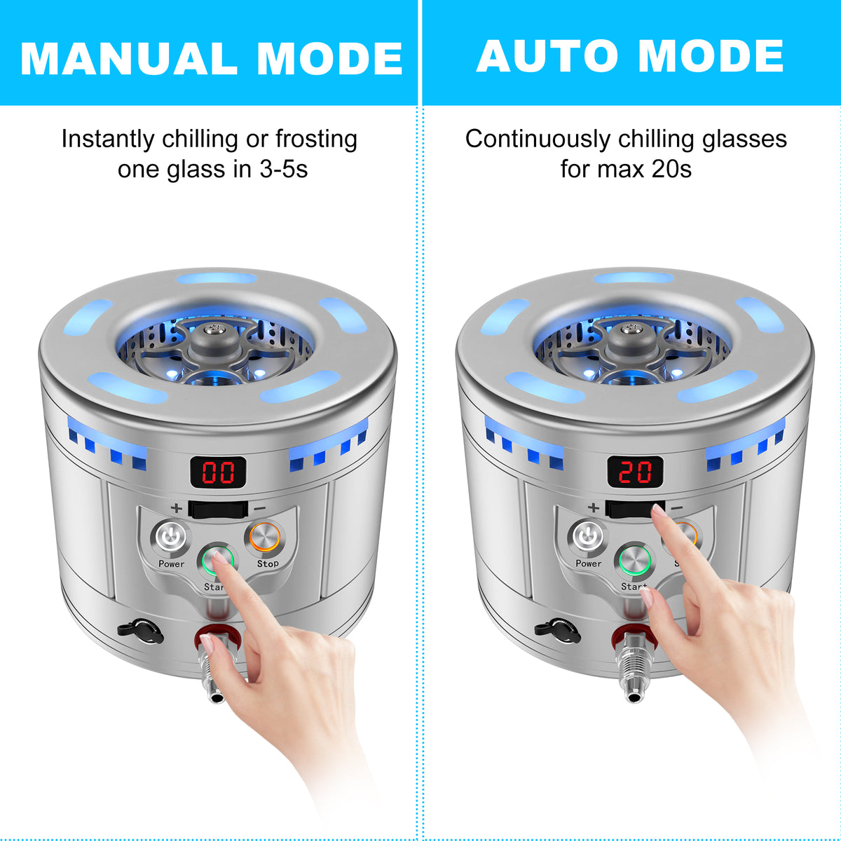 Portable Dry Ice Maker & CO2 Glass Chiller