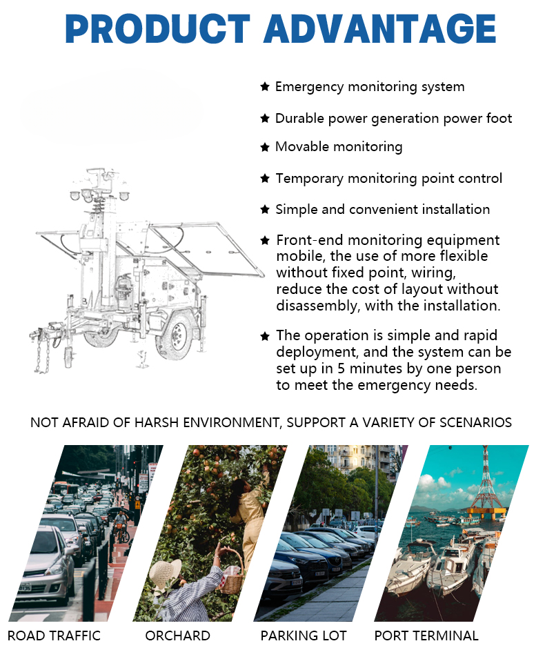 Mobile Solar Lighting Tower — Trailer-Mounted Off-Grid Power Station