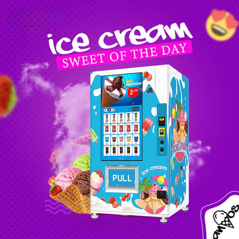Commercial Frozen Food & Ice Cream Vending Machine — 49" Touchscreen