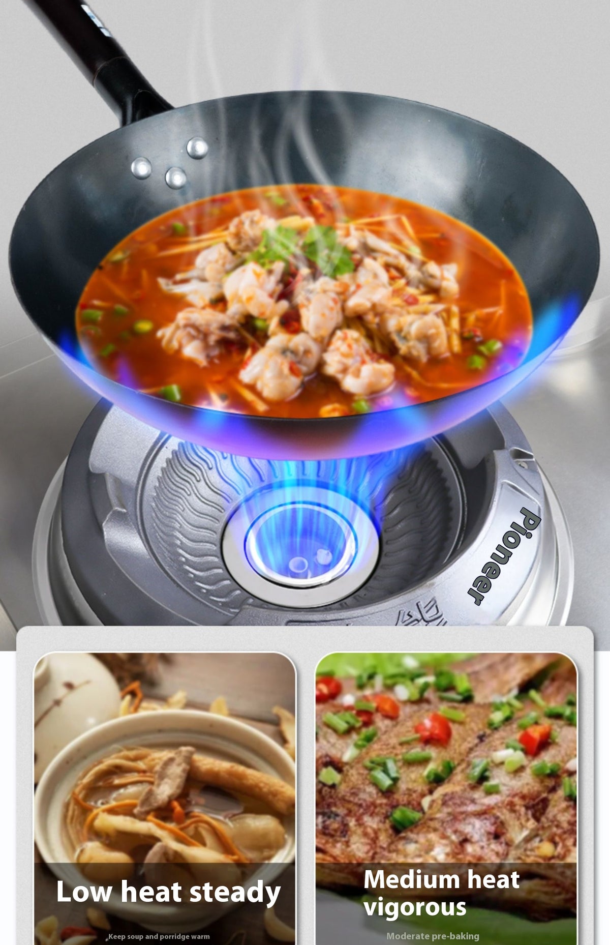 Commercial Gas Wok Burner Range — High-Pressure Stir-Fry Stove