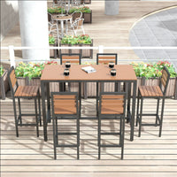 Modern Outdoor High Bar Table — Wood-Plastic Composite image preview