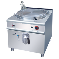 Commercial Gas Soup Kettle — 100 L Stainless Steel Double-Jacketed Pan image preview