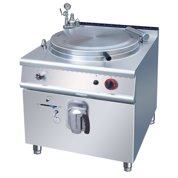 Commercial Gas Soup Kettle — 100 L Stainless Steel Double-Jacketed Pan