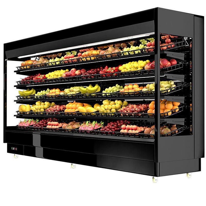Open Multideck Display Chiller — Air-Curtain Fruit & Fresh Snacks & Cold Drinks