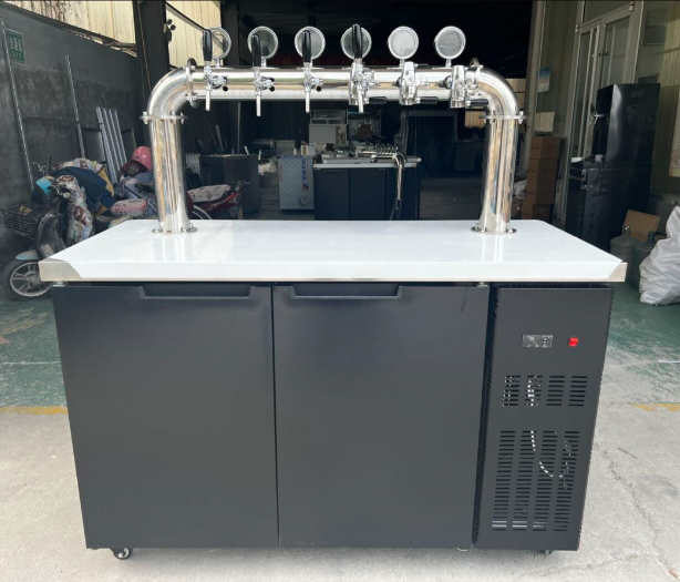 Commercial Draft Beer Dispenser — Air-Cooled Kegerator with Tap