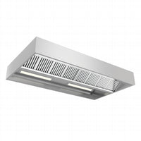 Commercial Island Range Hood — Stainless Steel Baffle-Filter Canopy image preview