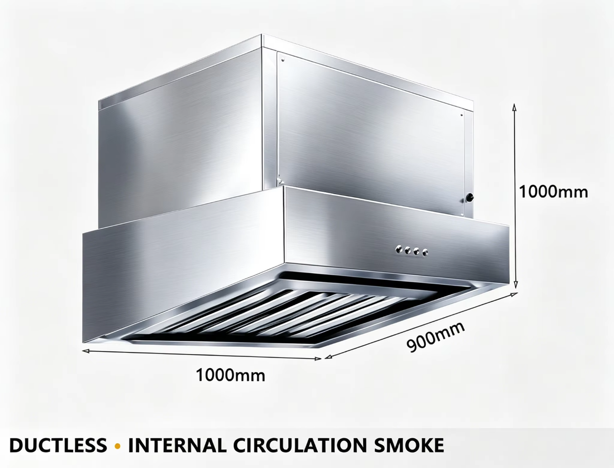 Commercial Ductless Range Hood — ESP Fume Purifier, 3000 m³/h