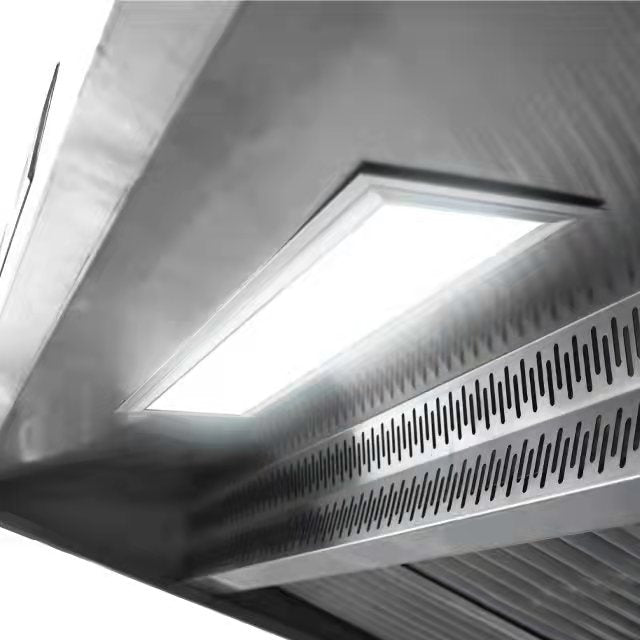 Wall-Mounted Commercial Range Hood — Stainless Steel, 6000 m³/h