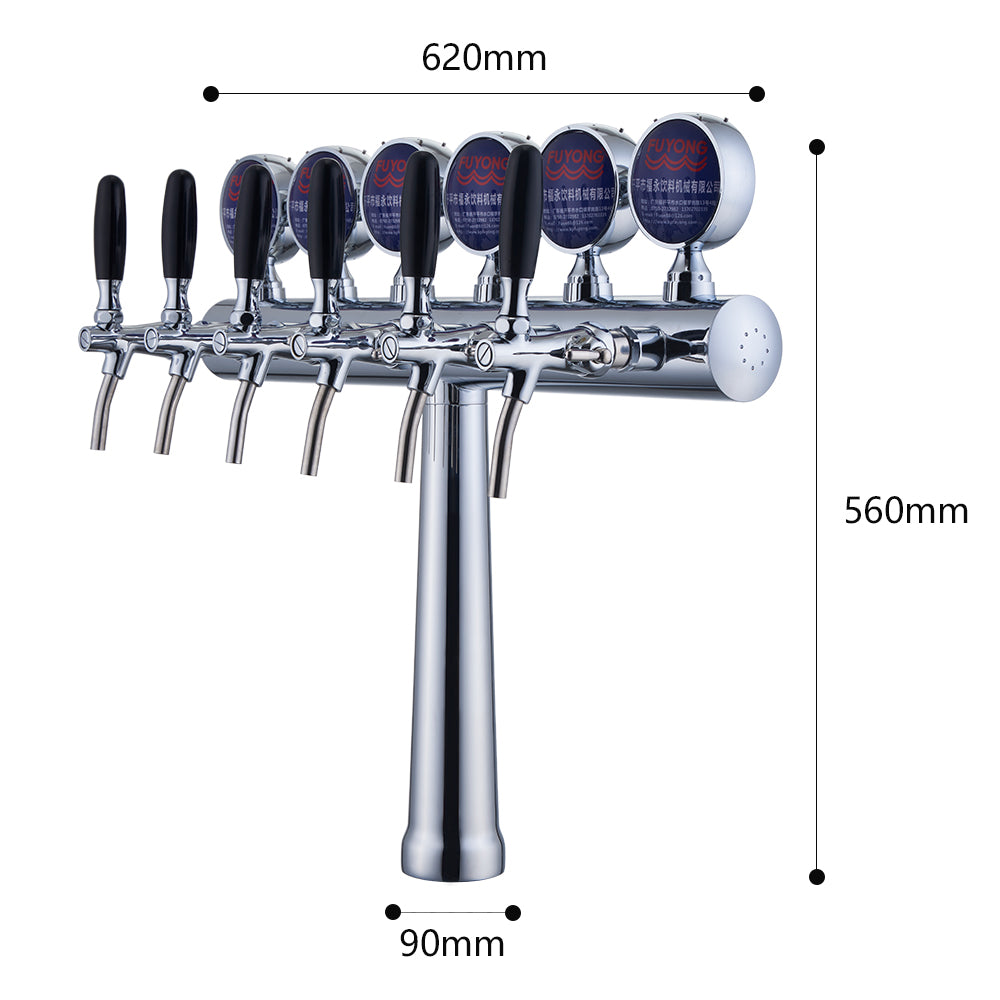 6-Tap Beer Tower Dispenser