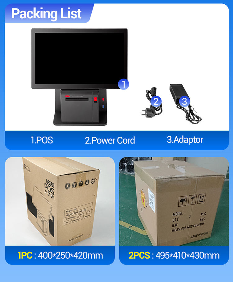 All-in-One Touchscreen POS System — 14" with Built-In 80mm Printer
