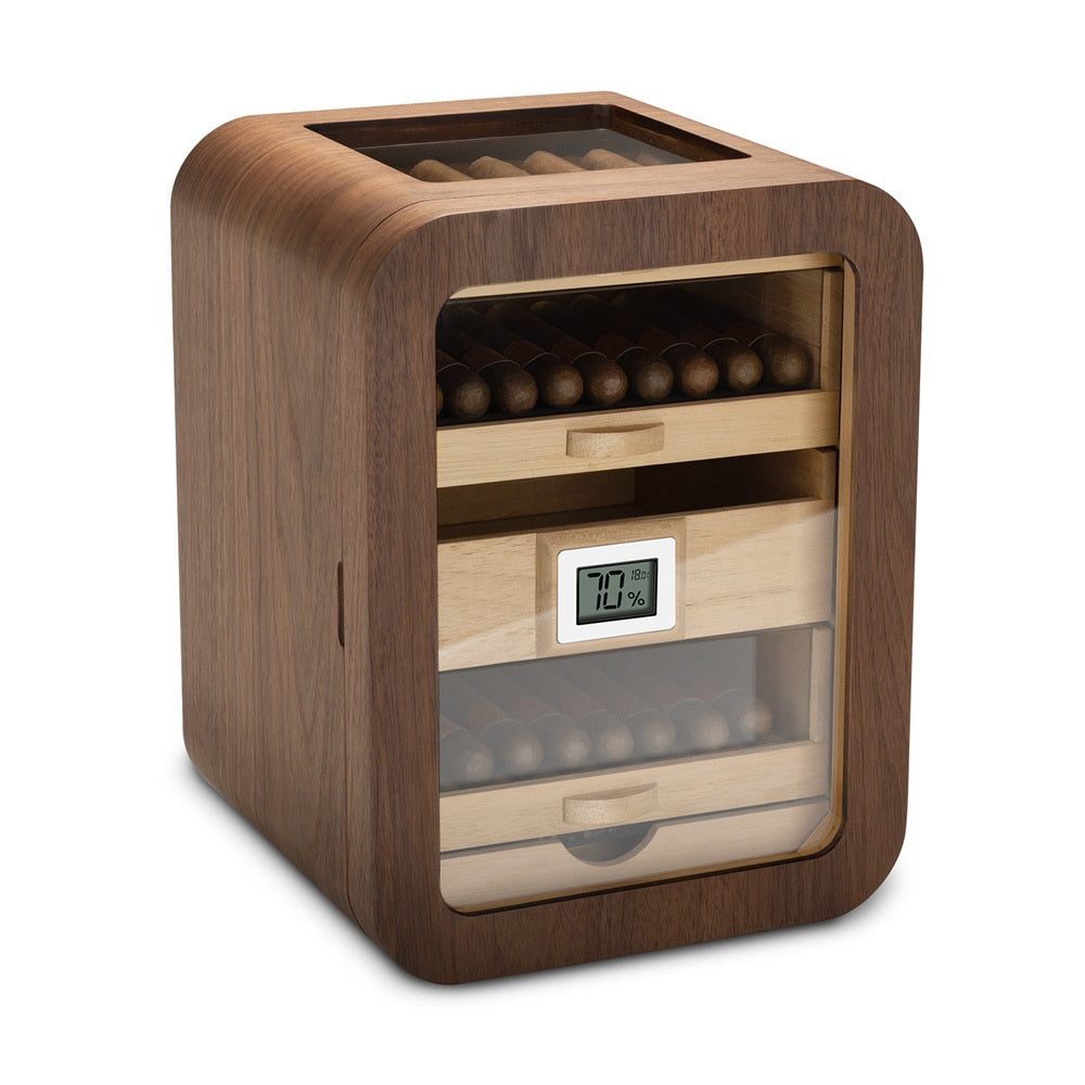 Cedar-Lined Cigar Humidor Cabinet — 110-Cigar Capacity