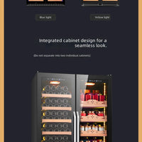 Constant-Temperature Double-Door Wine Cabinet with Built-In Ice Bar image preview