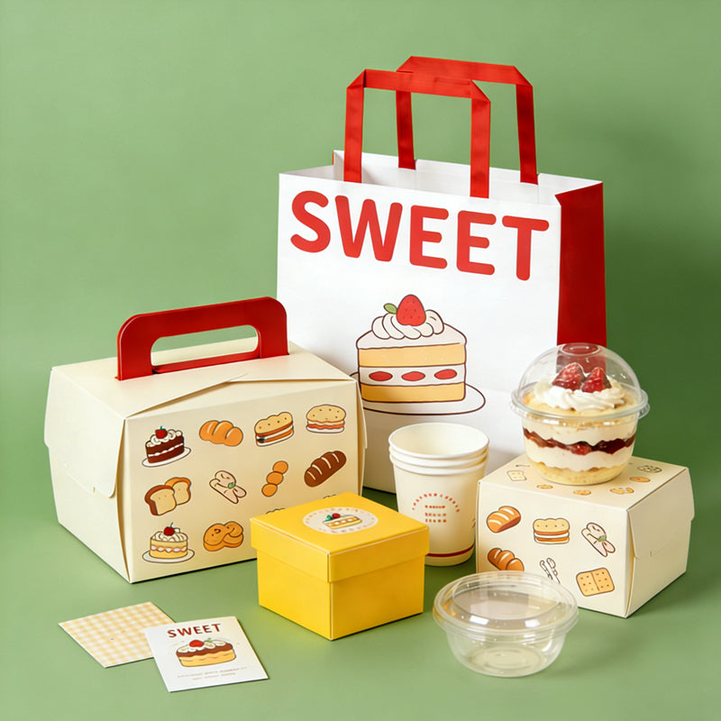 Custom Fast Food Takeaway Packaging Box Set — Paperboard