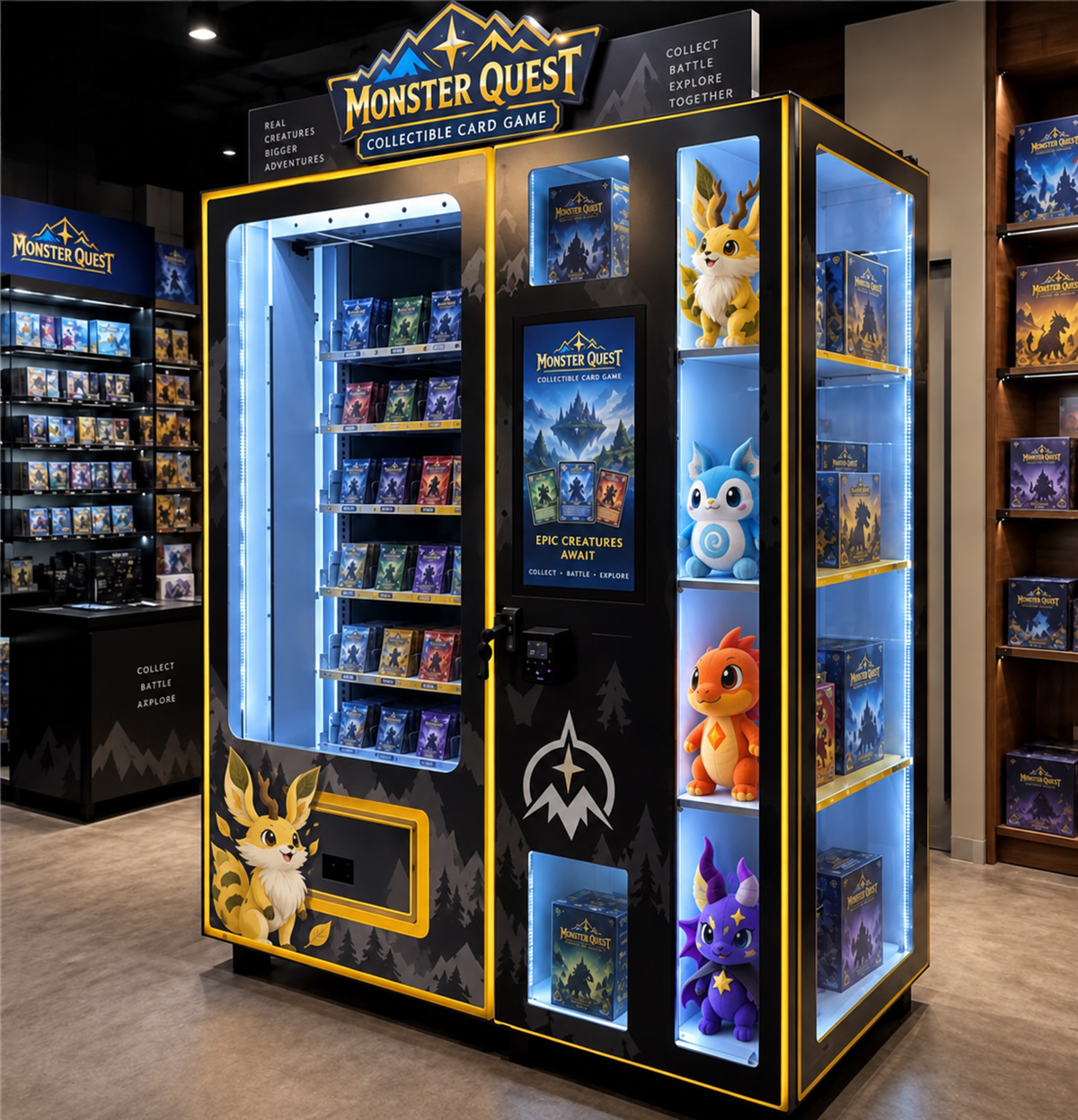 Умный вендинговый автомат для коллекционных карт TCG с картридером