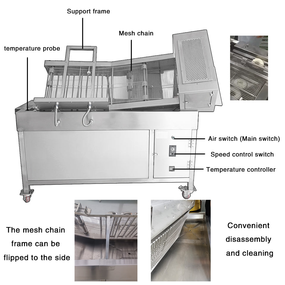 Automatic Bagel Boiling & Frying Machine — Electric