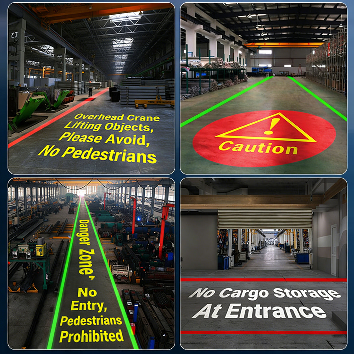 Adjustable Yellow Safety Laser Projector — Boundary Warning Marking