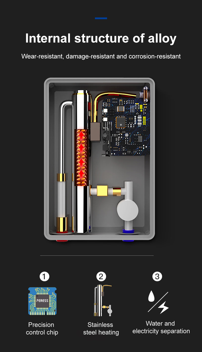 Instant Tankless Electric Water Heater — 7 kW WiFi App Control
