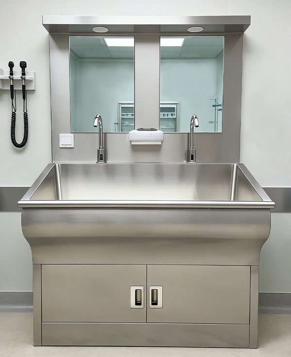 Commercial Double Sink — Heavy-Duty Stainless Steel