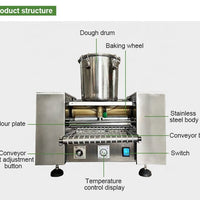 Commercial Electric Crepe Maker — Adjustable 3–14 in image preview
