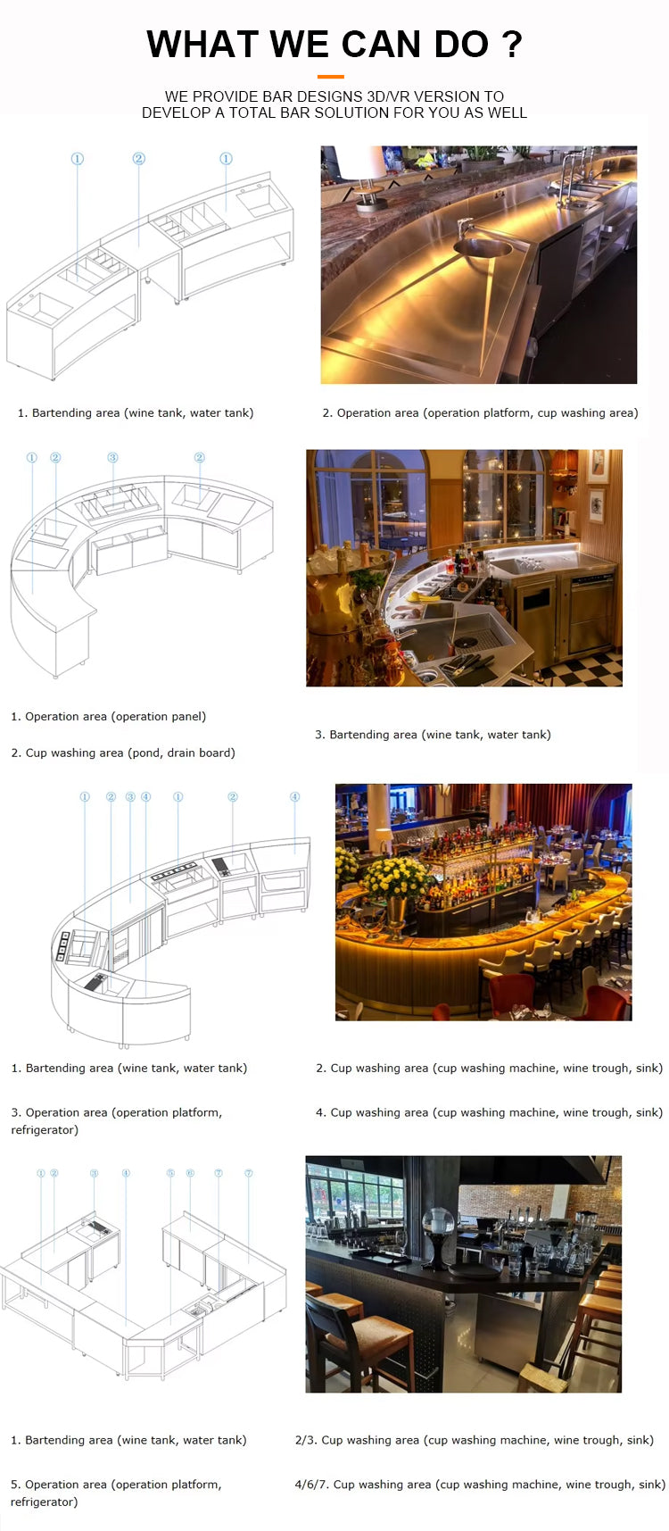 Custom Cocktail Bar Station — Refrigerated Underbar Workstation