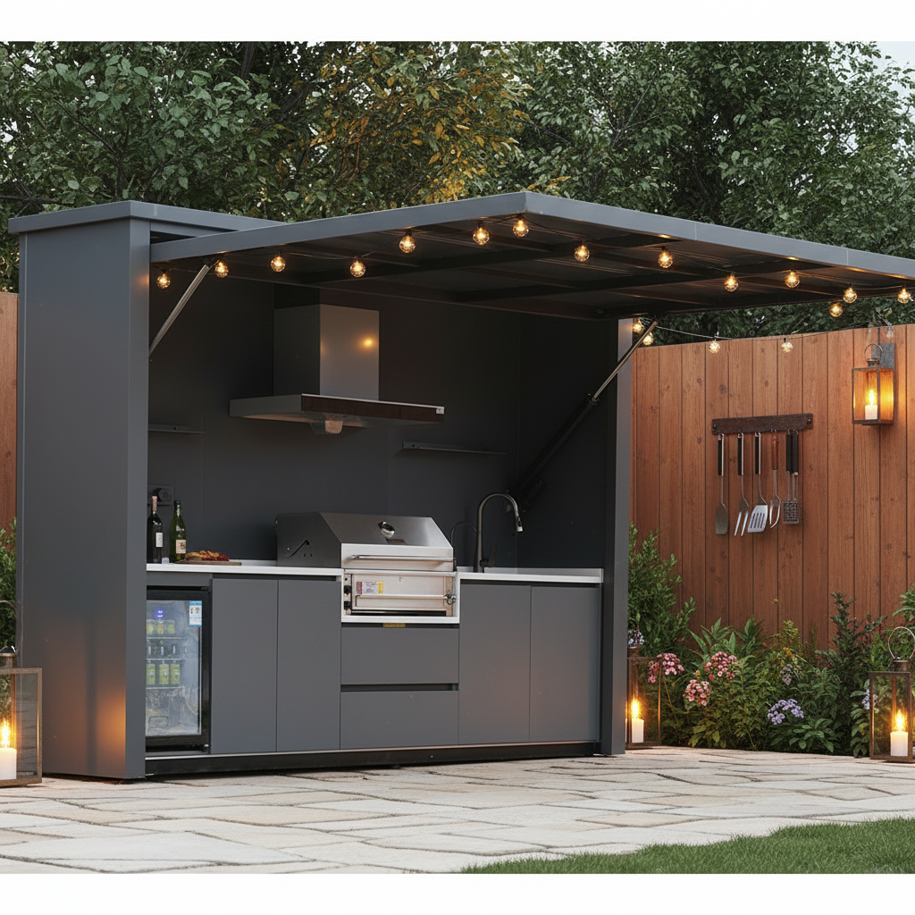 Modular Outdoor Kitchen — Aluminum BBQ Pod Unit
