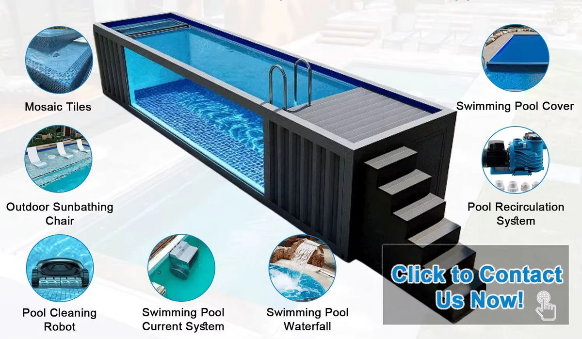 Prefab Above-Ground Fiberglass Swimming Pool — Container Series