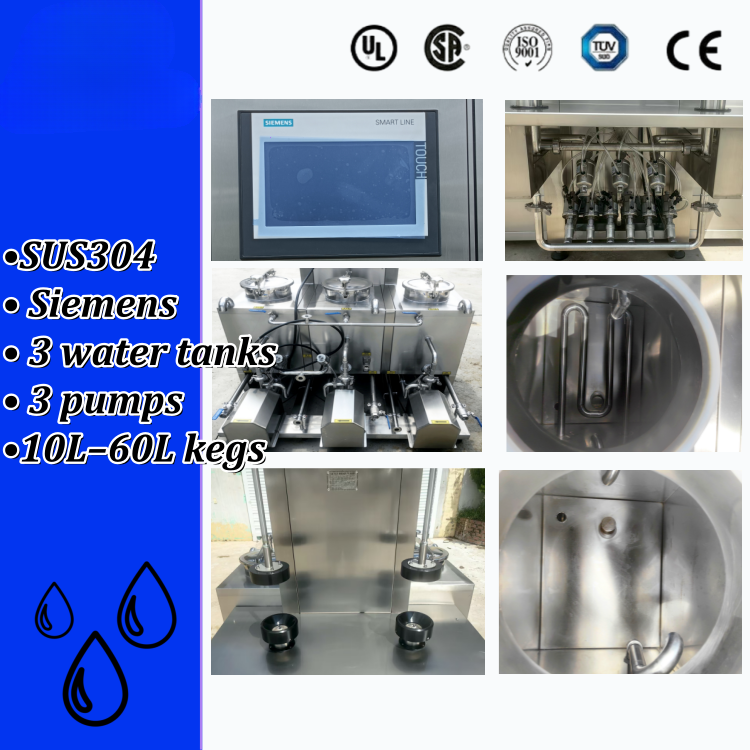 Semi-Automatic Beer Keg Washer & Filler