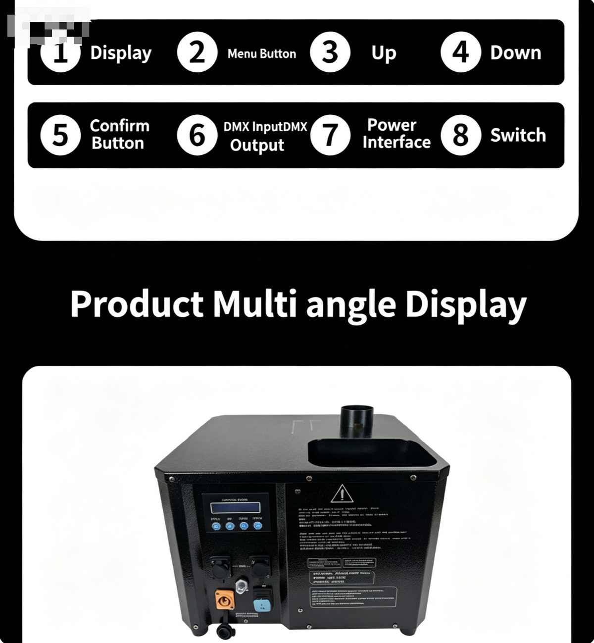 3000W DMX512 Color Fog Jet Machine — Remote Control