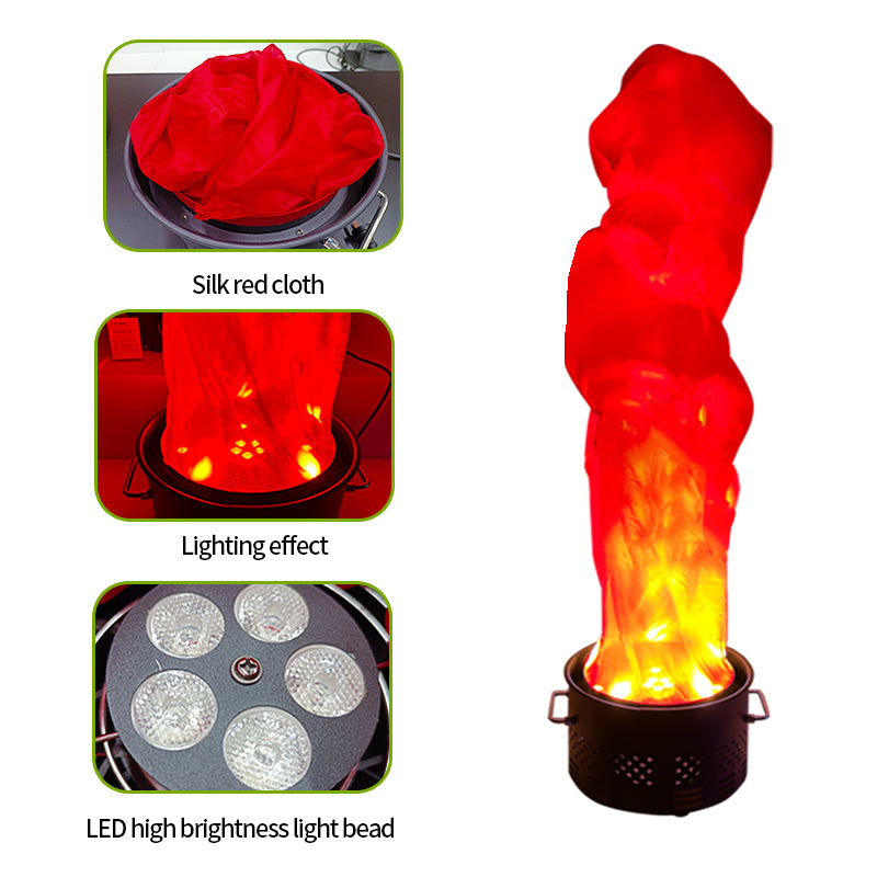 Artificial Silk LED Flame Light — 30 cm, Remote Control