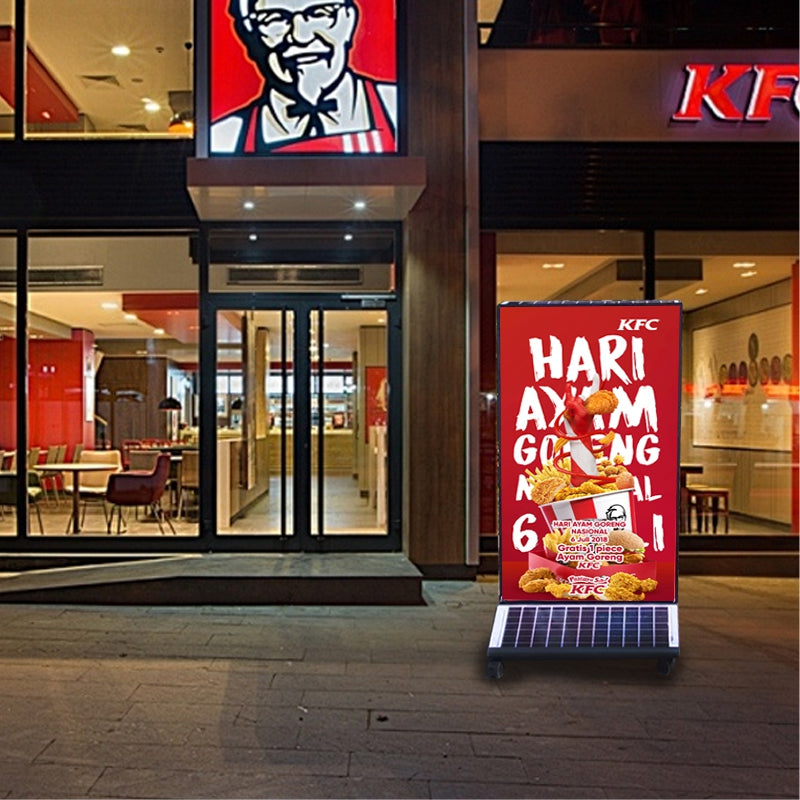 Solar LED Light Box — Outdoor Double-Sided Illuminated Sign
