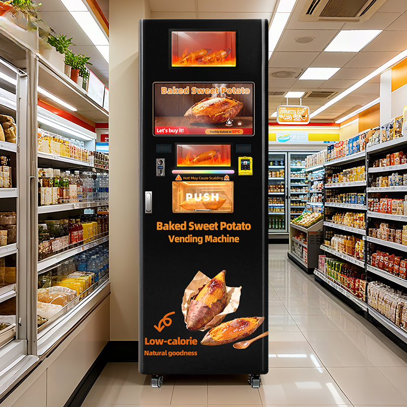 Smart Baked Potato Vending Machine — 21.5" Touchscreen, Cloud-Managed