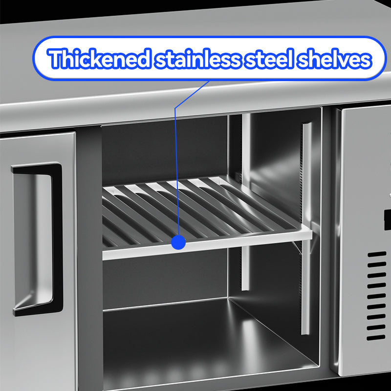 Commercial Undercounter Worktop Refrigerator & Freezer — Stainless Steel
