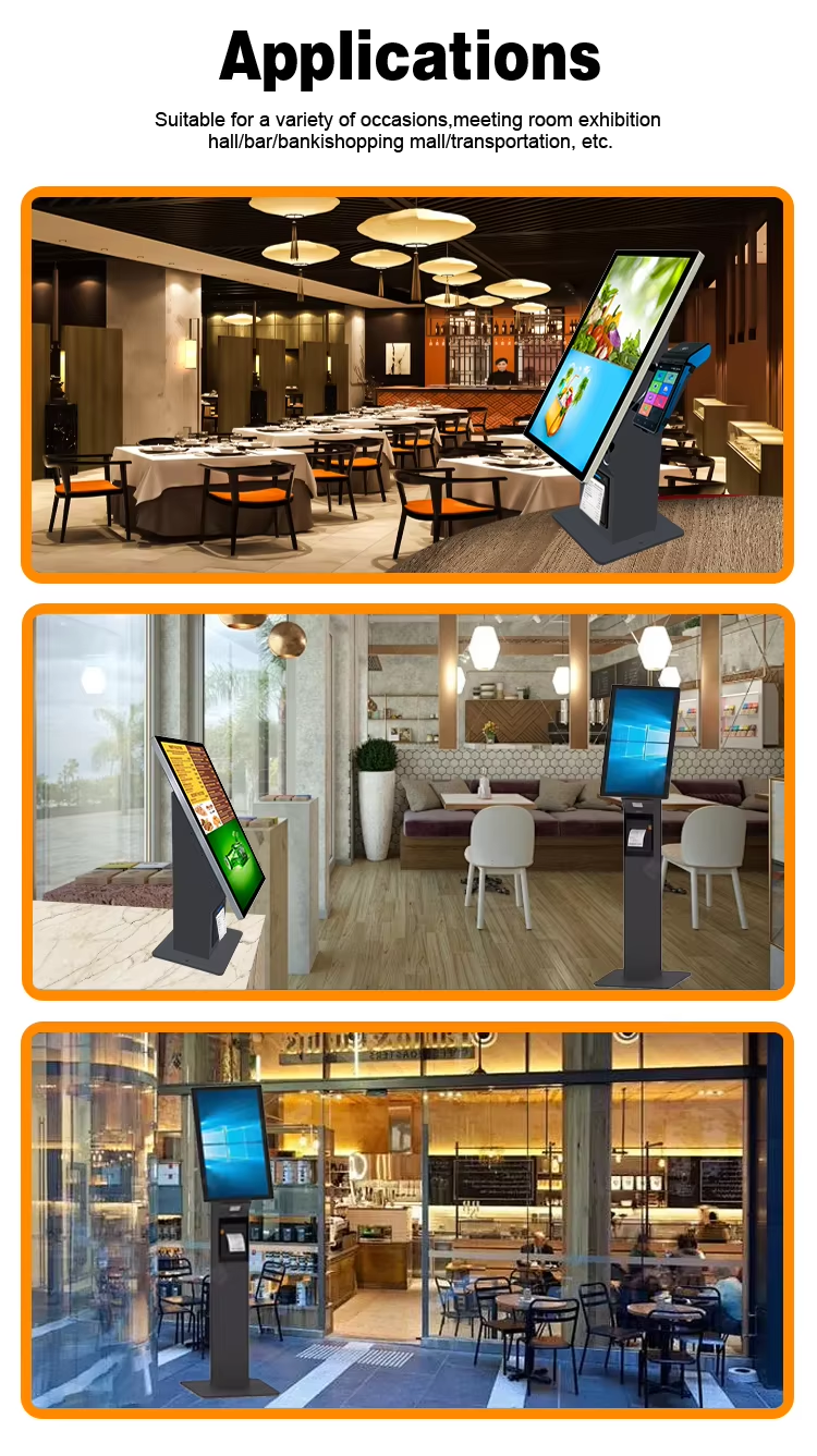 Self-Service Payment Kiosk — HD Touchscreen with Ticket Printer