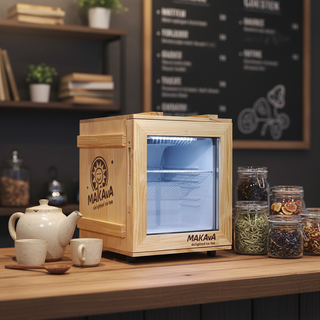 Transparent-Display Beverage Cooler — Digital Door Merchandiser