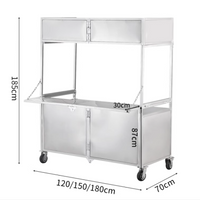 Foldable Stainless Steel Mobile Food Cart image preview