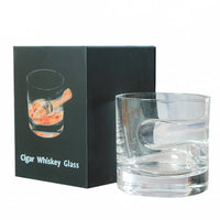 Whiskey Cigar Holder Glass — Lead-Free Crystal image preview