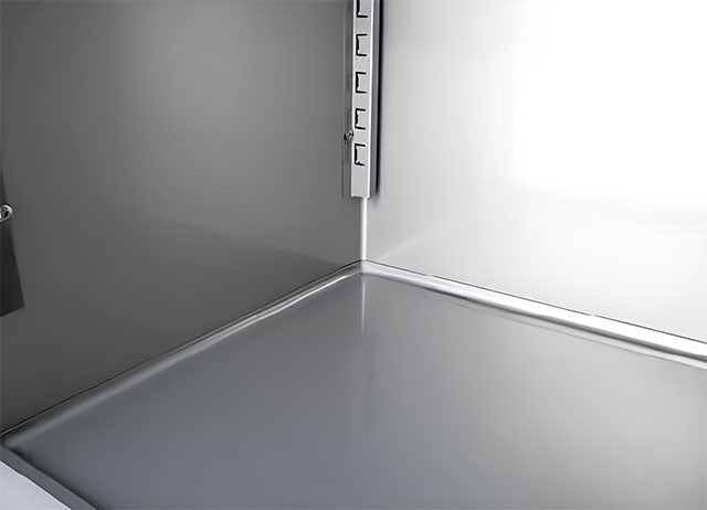 Refrigerated Prep Table with Undercounter Storage — 4-Door Worktop