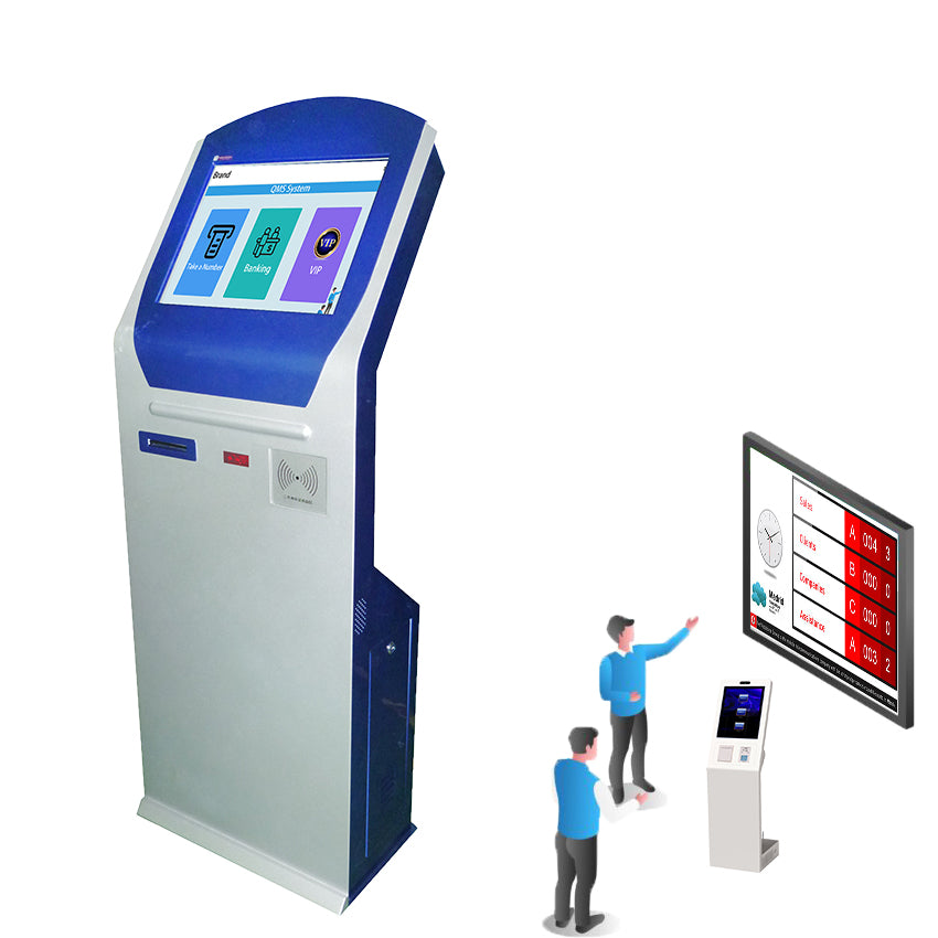Touch Screen Queue Management Kiosk — Self-Service Ticket Dispenser