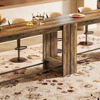 63-Inch Counter-Height Bar Table with Metal Footrest image preview