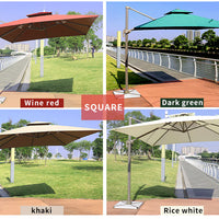 Commercial Patio Umbrella — 3×3 m Aluminum Roman Garden Parasol image preview